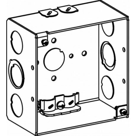2-1/8” DEEP, 4” SQUARE (4S) DEEP BOX WELDED WITH NM CLAMPS