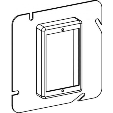 RAISED 2”, 4-11/16” SQUARE (5S) 1-GANG DEVICE RING