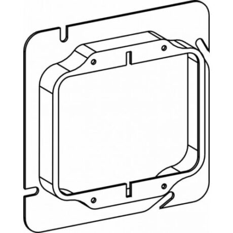 RAISED 1-1/2”, 4-11/16” SQUARE (5S) 2-GANG DEVICE RING
