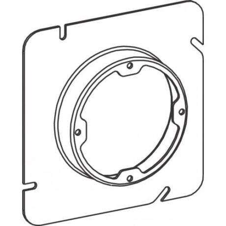 5S 3/4” RAISED STEEL PLASTER RING, DUAL DIR.