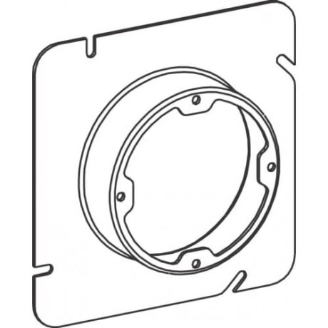 5S 1” RAISED STEEL PLASTER RING, DUAL DIR.