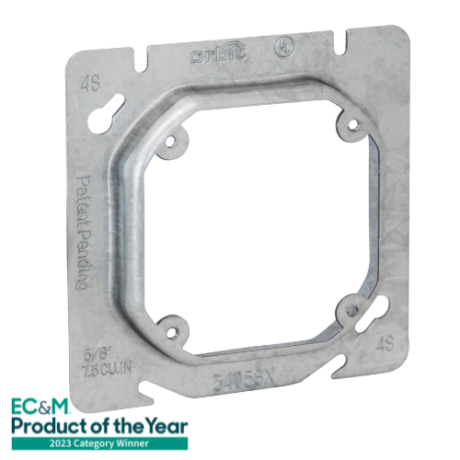 UNIVERSAL 4” & 4-11/16” SQUARE TO 4” OCTAGON FIXTURE RING
