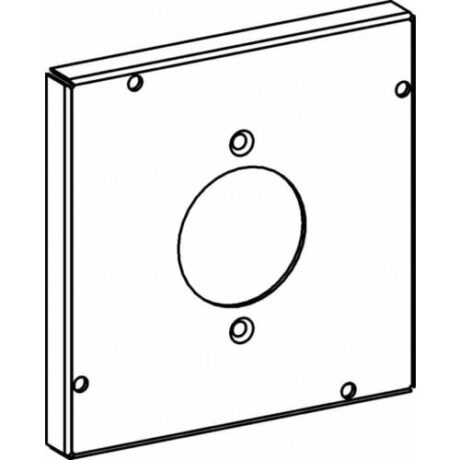 RAISED 1/2”, 4-11/16” SQUARE (5S) 30A LOCKING, 1.75” DIAMETER POWER OUTLET INDUSTRIAL COVER