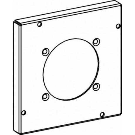 RAISED 1/2”, 4-11/16” SQUARE (5S) 30 TO 60A, 2.625” DIAMETER POWER OUTLET INDUSTRIAL COVER