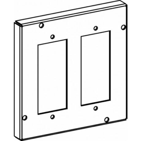 RAISED 1/2”, 4-11/16” SQUARE (5S) 2 GFCIS OR 2 DECORATIVE SWITCHES INDUSTRIAL COVER