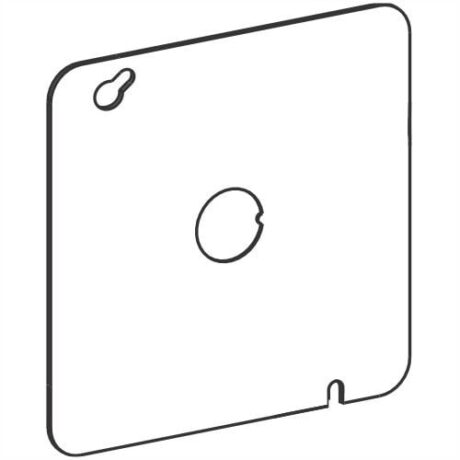 FLAT, 4-11/16” SQUARE (5S) BLANK COVER WITH 1/2” KO