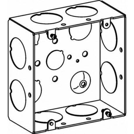 2-1/8” DEEP, 4-11/16” SQUARE (5S) BOX WELDED WITH 1” KO