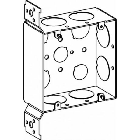 2-1/8” DEEP, 4-11/16” SQUARE (5S) BOX WELDED WITH 1” KO & FB BRACKET