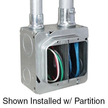 2-1/2” DEEP, 4-11/16” SQUARE (5S) LARGE CAPACITY BOX WELDED WITH 3/4”, 1” & 1-1/4” MKO - Image 2