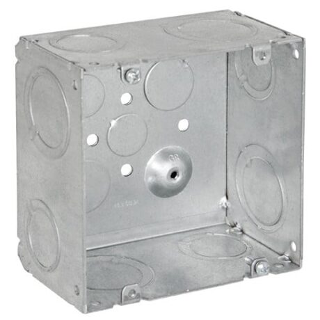 2-1/2” DEEP, 4-11/16” SQUARE (5S) LARGE CAPACITY BOX WELDED WITH 3/4”, 1” & 1-1/4” MKO