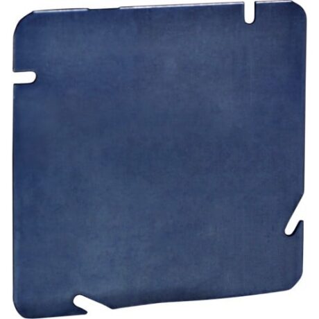 FLAT, 4-11/16" BLANK SQUARE COVER, PAINTED BLUE