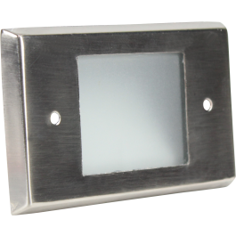 STEP LIGHT FACE PLATE Brushed Stainless Steel