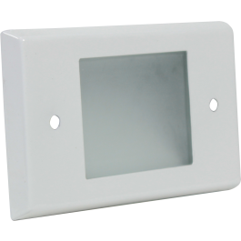 STEP LIGHT FACE PLATE White Powder Coat