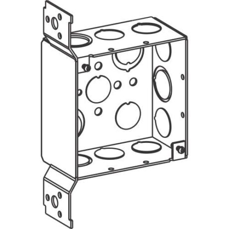 2-1/8” DEEP, 4” SQUARE (4S) DEEP BOX WELDED WITH MKO & FB BRACKET