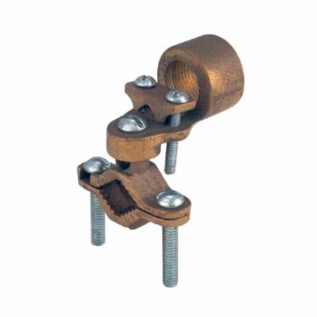 BRONZE GROUND CLAMPS WITH ADAPTER FOR RIGID CONDUIT - STEEL SCREW GCH-50/100-100