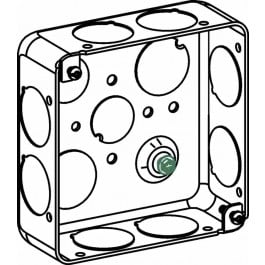 1-1/2” DEEP, 4” SQUARE (4S) BOX DRAWN WITH 3/4” KO