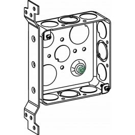 1-1/2” DEEP, 4” SQUARE (4S) BOX DRAWN WITH CKO & FB BRACKET