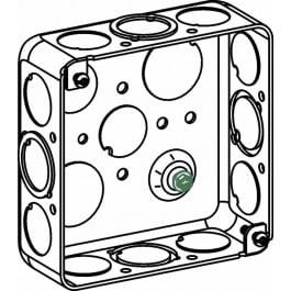 1-1/2” DEEP, 4” SQUARE (4S) BOX DRAWN WITH CKO
