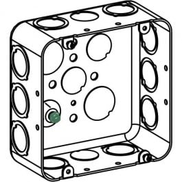 2-1/8” DEEP, 4-11/16” SQUARE (5S) BOX DRAWN WITH CKO