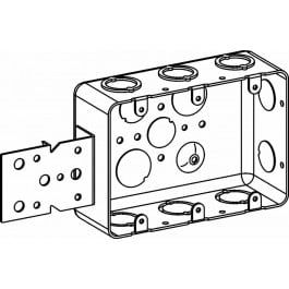 2-1/8” DEEP, 3-GANG DRAWN MULTIGANG HANDY BOX WITH B BRACKET
