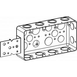 2-1/8” DEEP, 4-GANG DRAWN MULTIGANG HANDY BOX WITH B BRACKET