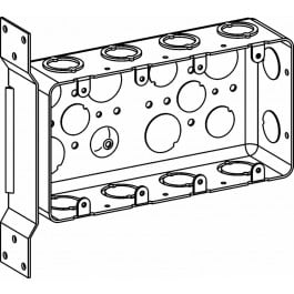 2-1/8” DEEP, 4-GANG DRAWN MULTIGANG HANDY BOX WITH FB BRACKET