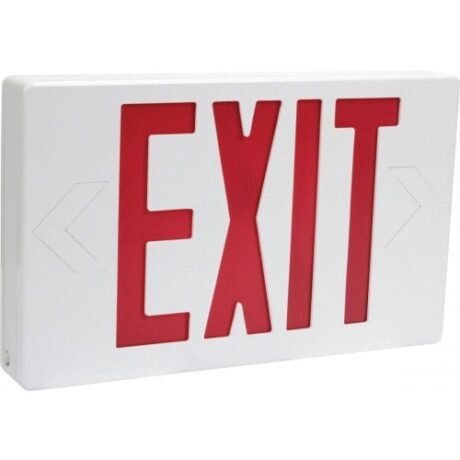THERMOPLASTIC LED EXIT SIGN WITH BATTERY BACK-UP ESBL-B-R-RC