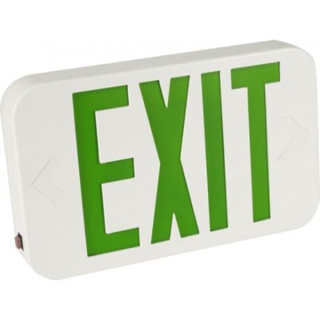 MICRO THERMOPLASTIC LED EXIT SIGN WITH BATTERY BACK-UP ESBLM-B-G - Image 1