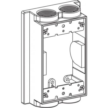 1-GANG 1-1/2” DEEP FLANGED EXTENSION BOX 4 OUTLET HOLES - 1/2” SIZE EXF50-4