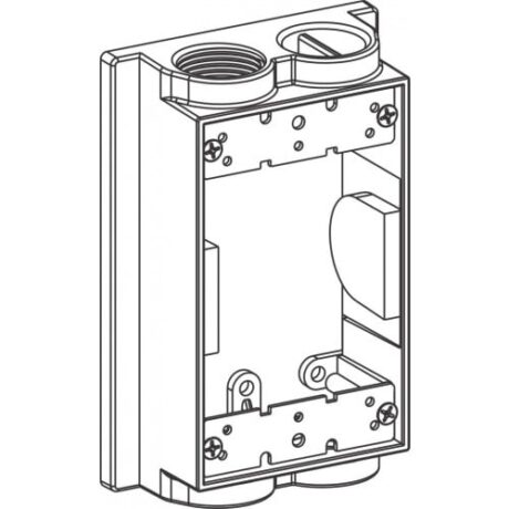1-GANG 1-1/2” DEEP FLANGED EXTENSION BOX 2 OUTLET HOLES - 3/4” SIZE EXF75-2