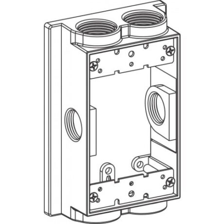 1-GANG 1-1/2” DEEP FLANGED EXTENSION BOX 6 OUTLET HOLES - 3/4” SIZE EXF75-6