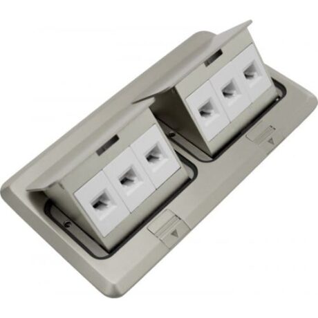FLOOR BOX POP-UP COVER ONLY WITH 2 LOW VOLTAGE, STAINLESS STEEL FLBPU-LL-C-SS