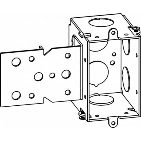 2-1/2” DEEP, GANGABLE 1-GANG SWITCH BOX WITH B BRACKET GB-1-B