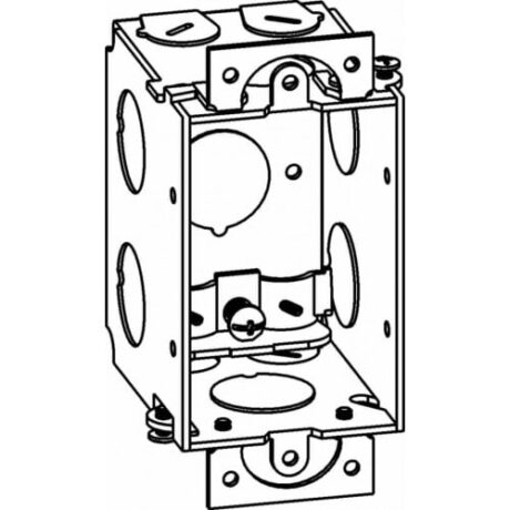 2-1/2” DEEP, GANGABLE 1-GANG SWITCH BOX WITH NM CABLE CLAMPS GB-1-NM