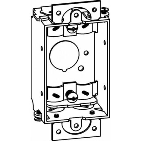 1-1/2” DEEP, GANGABLE 1-GANG EXTRA SHALLOW SWITCH BOX WITH NM CLAMPS GICG7-100