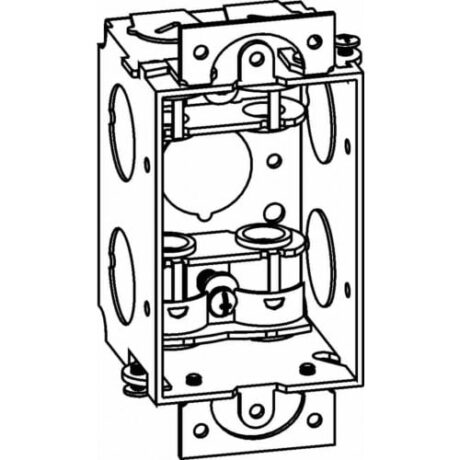 2” DEEP, GANGABLE 1-GANG SHALLOW SWITCH BOX WITH MC CLAMPS GSB-1-MC