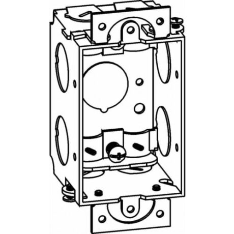 2” DEEP, GANGABLE 1-GANG SHALLOW SWITCH BOX WITH NM CLAMPS GSB-1-NM