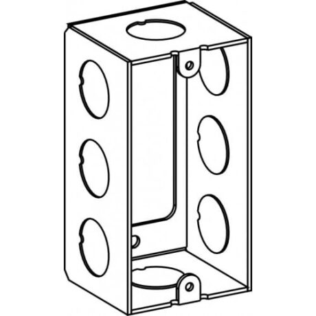 1-7/8” DEEP, 1-GANG WELDED HANDY EXTENSION RING WITH 1/2” KO HB-1-50-EXT