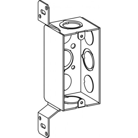 1-7/8” DEEP, 1-GANG WELDED HANDY BOX WITH MKO & FB BRACKET HB-1-MKO-FB