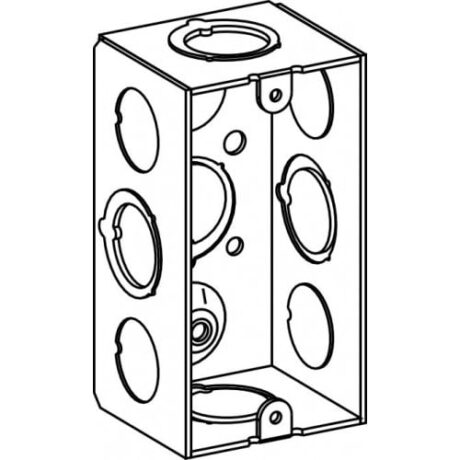 1-7/8” DEEP, 1-GANG WELDED HANDY BOX WITH MKO HB-1-MKO