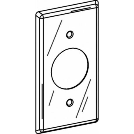 HANDY BOX 15A, 1.406” DIAMETER SINGLE RECEPTACLE COVER HBC-SR - Image 1