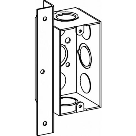2-1/8” DEEP, 1-GANG WELDED DEEP HANDY BOX WITH MKO & AB BRACKET HDB-1-MKO-AB