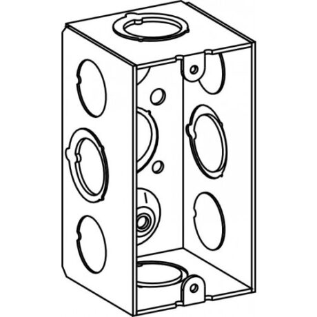 2-1/8” DEEP, 1-GANG WELDED DEEP HANDY BOX WITH MKO HDB-1-MKO
