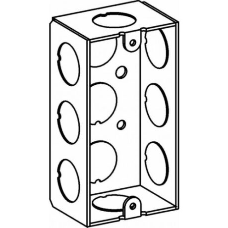 1-1/2” DEEP, 1-GANG WELDED HANDY BOX WITH 1/2” KO HSB-1-50