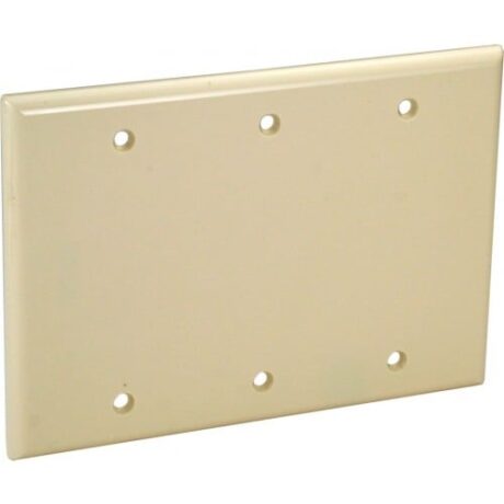 3-Gangs Blank (Box Mount) Standard Size Lexan Wallplate OP33-W