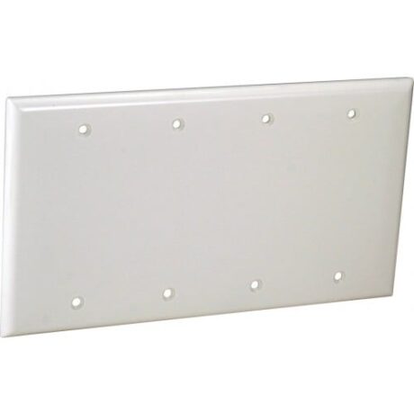 4 Gangs Blank (Box Mount) Standard Size Lexan Wallplate OP43-W