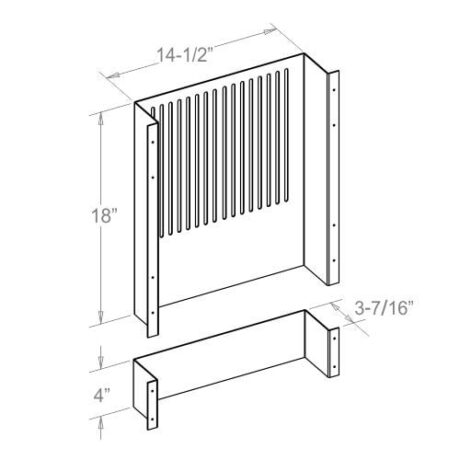 LOAD CENTER BRACKET WITH VERTICAL SLOTS FOR 16” STUDS LCB-16 - Image 2