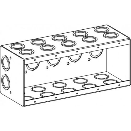 3-1/2” DEEP, 5-GANG MASONRY BOX WITH CKO MB-5