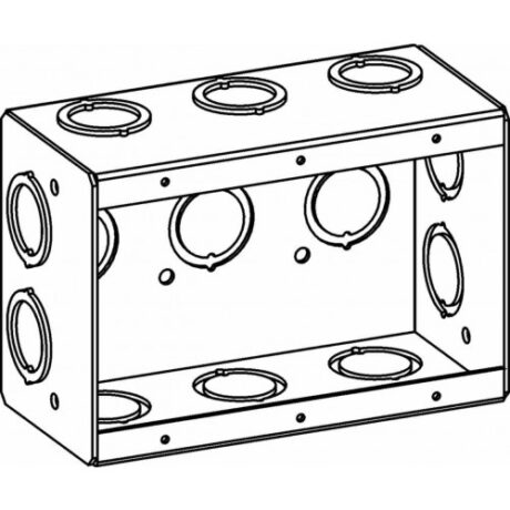 2-1/2” DEEP, 3-GANG MASONRY BOX WITH CKO MSB-3