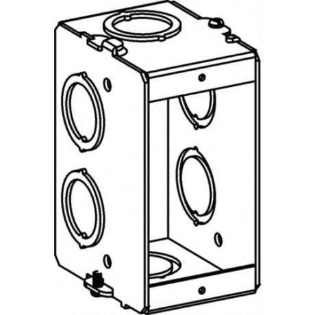 2-1/2” DEEP, GANGABLE 1-GANG MASONRY BOX WITH CKO MSBG-1